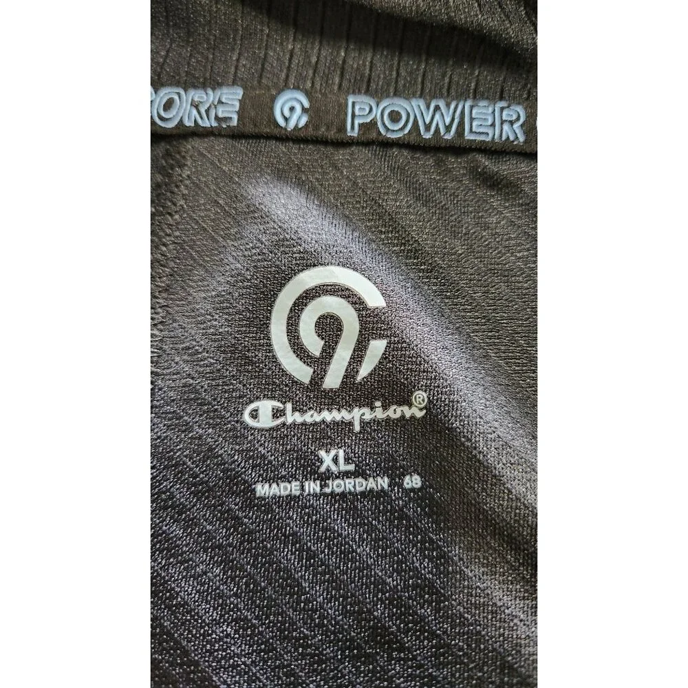 Champion Men’s Black Full Zip Jacket XL Power Core Training Activewear Athleisur